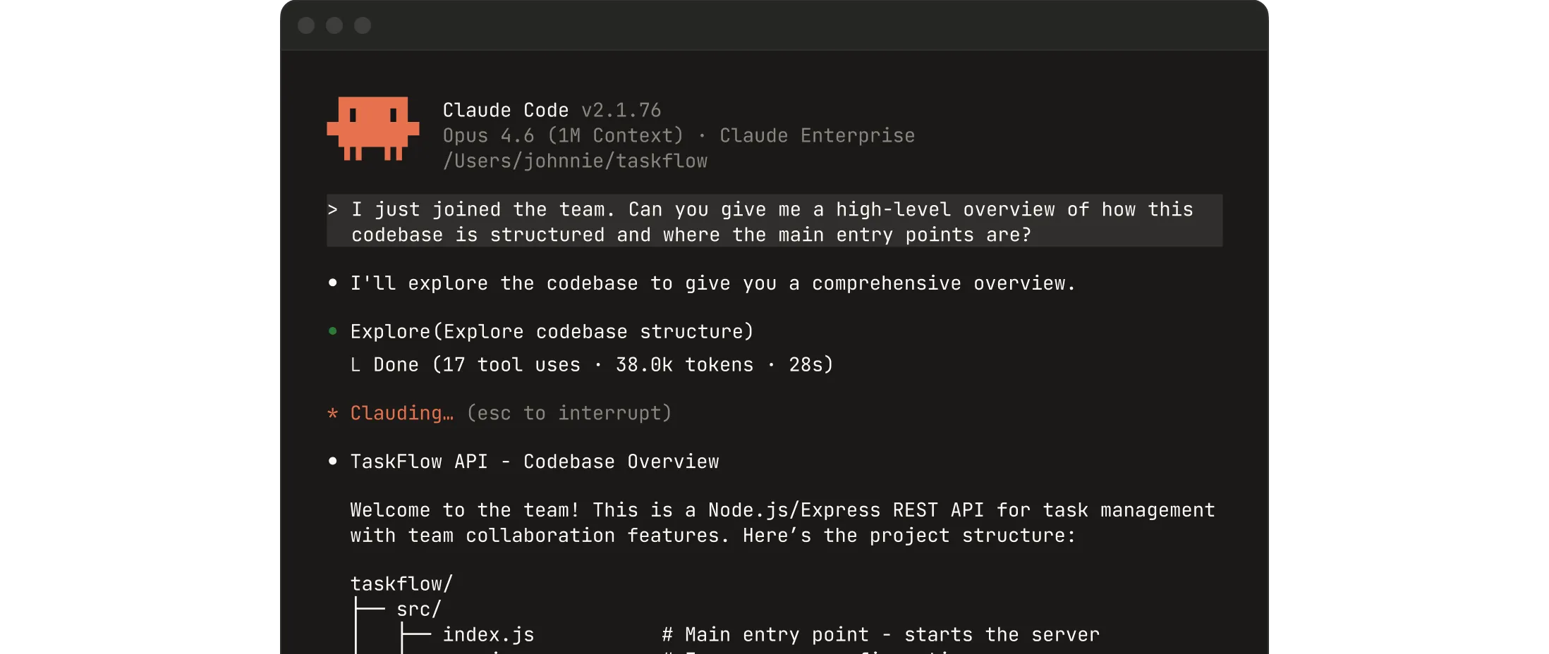 Claude Code terminal screenshot